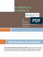 Moa, Aoa & Prospectus of Reliance Power