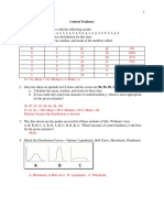 Central Tendency Worksheet