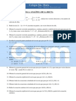 Ejercicios complementarios 4º Matemáticas - Tema 6 - Recta