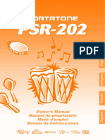 Manual Yamaha PSR-202 PDF