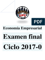 Economía Empresarial: Examen Final