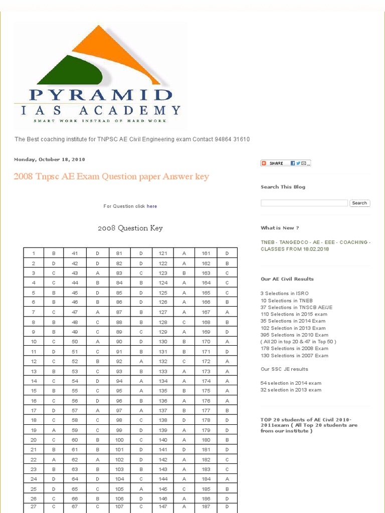 TNPSC AE CIVIL ENGINEERING QUESTION PAPERS WITH ANSWERS PDF 2021 visual data 5