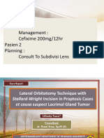 Ralat: Pasien 1 Management: Cefixime 200mg/12hr Pasien 2 Planning: Consult To Subdivisi Lens