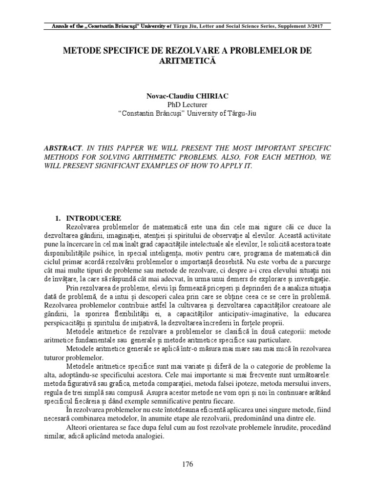 Metode De Rezolvare A Problemelor PDF