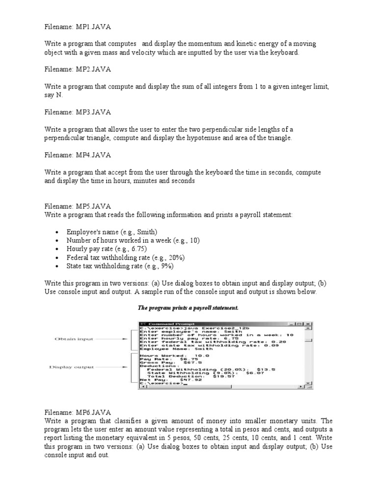 Program Exercises | PDF | Area | C (Programming Language)