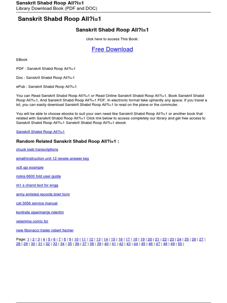 Sanskrit Shabd Roop All - Pdfi1 | PDF | E Books | Cyberspace