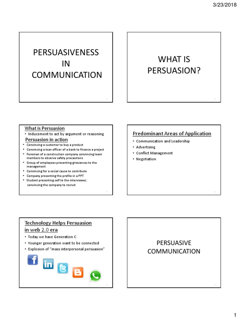 Persuasive Communication (1976) | PDF | Persuasion | Logos