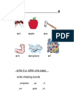 Ant Apple Axe: Write A A Letter One Page