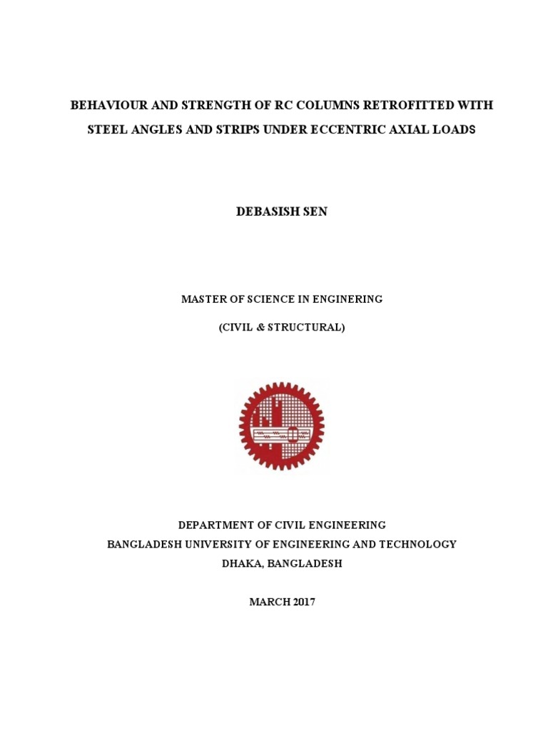 Behaviour and Strength of RC Columns Retrofitted With Steel Angles and ...