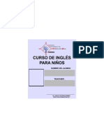 Credencial Para Curso de Ingles Niños Con Fondo Portada