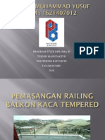 Pengelasan Dan Pembuatan Railing Balkon Kaca Tempered PDF
