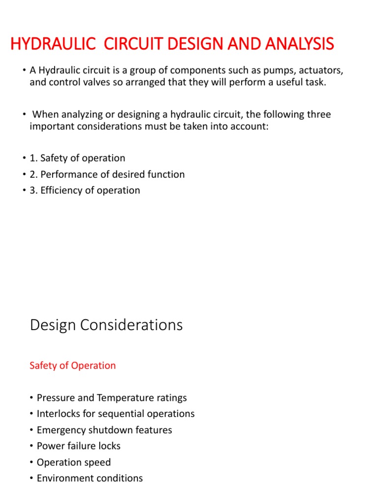Hydraulic Circuit Design and Analysis PDF Pump Machines