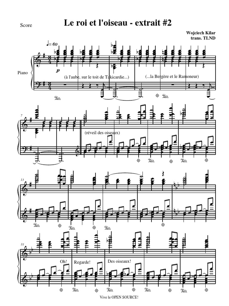 Le Roi Et L Oiseau Extrait 2 Score Loisirs Divertissement General