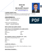 MAMUN Details CV With Picture