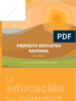 166. Proyecto Educativo Nacional Al 2021. La Educación Que Queremos Para El Perú