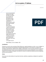 SALINAS. Comentario de para Vivir No Quiero