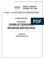 Forms of Terrorism: Religious and Political: Subject: Law and Justice in A Globalizing World