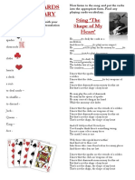 Playing Cards Vocabulary: Sting The Shape of My Heart'