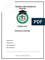 Dr. Ram Manohar Lohia National Law University: Property Law I F T