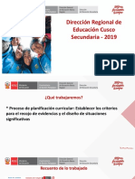 Planificación curricular Cusco 2019