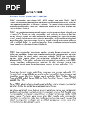 Rancangan Malaysia Ketujuh  PDF