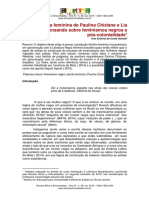 A Escrita Feminina de Paulina Chiziane e Lia Vieira: Pensando Sobre Feminismos Negros e Pós-Colonialidade Ana Cristina Da Costa Gomes