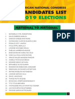 Anc Candidate List 2019 Elections