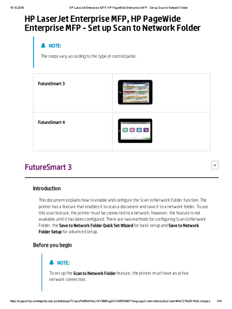 hp laserjet scan to network folder