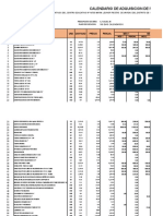 Calendario de Adquisiciones de Obra