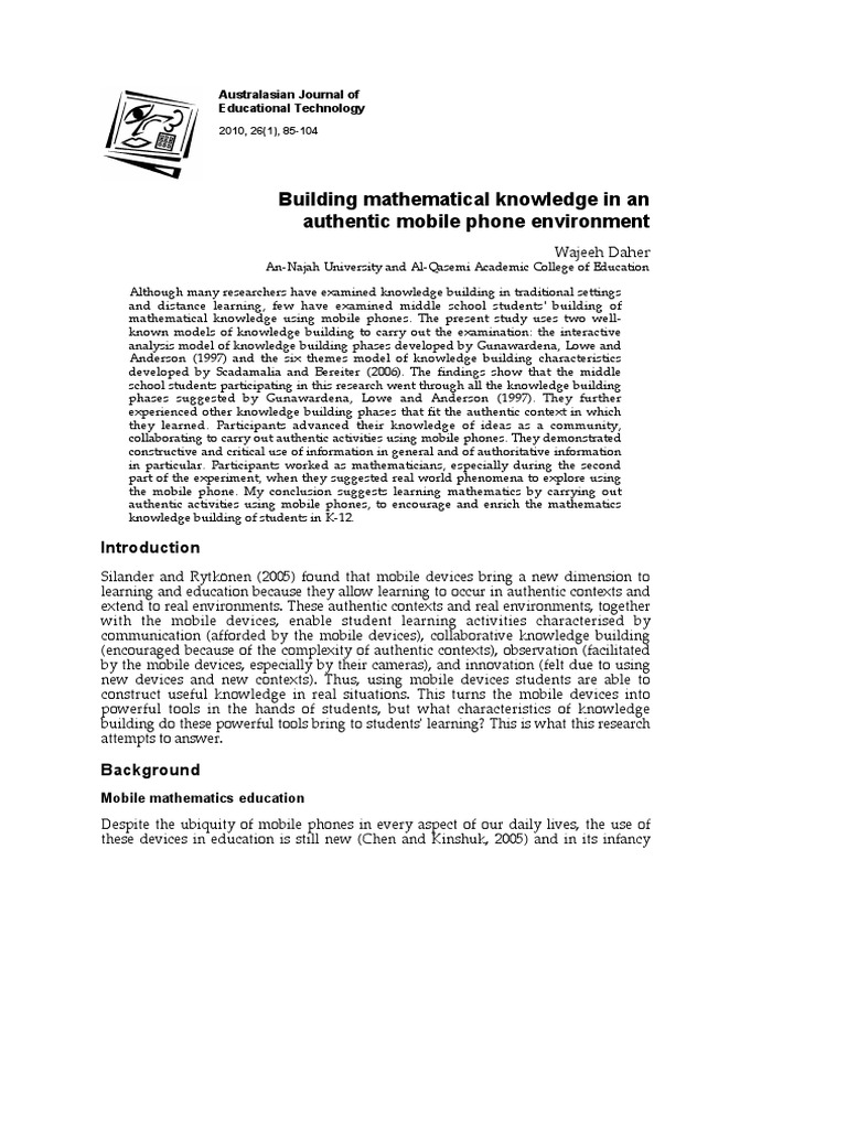 Mobile Phones in Middle School Math Education | PDF | Learning ...