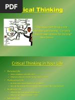 Critical Thinking: "The Important Thing Is Not To Stop Questioning. Curiosity Has Its Own Reason For Existing"