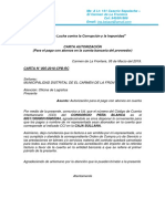 Carta #005 y 006-2019 Cta Cte y Detraccion