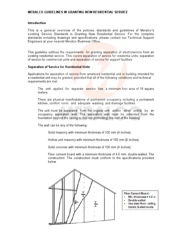 Meralco Metering PDF Electrical Wiring Wall