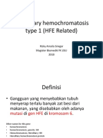 Hereditary Hemochromatosis Type 1 (HFE Related) : Rizky Amalia Siregar Magister Biomedik FK USU 2018