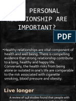 Why Personal Relationship Are Important?