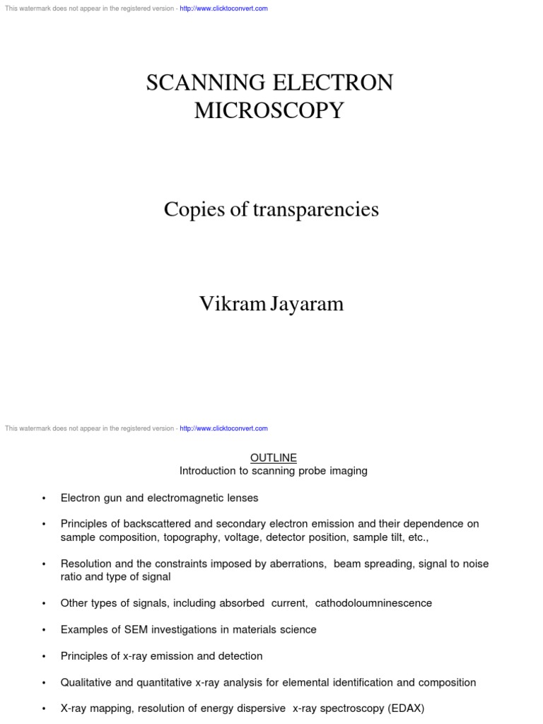 Anotações Goldstein Scanning Electron Microscopy and XRay
