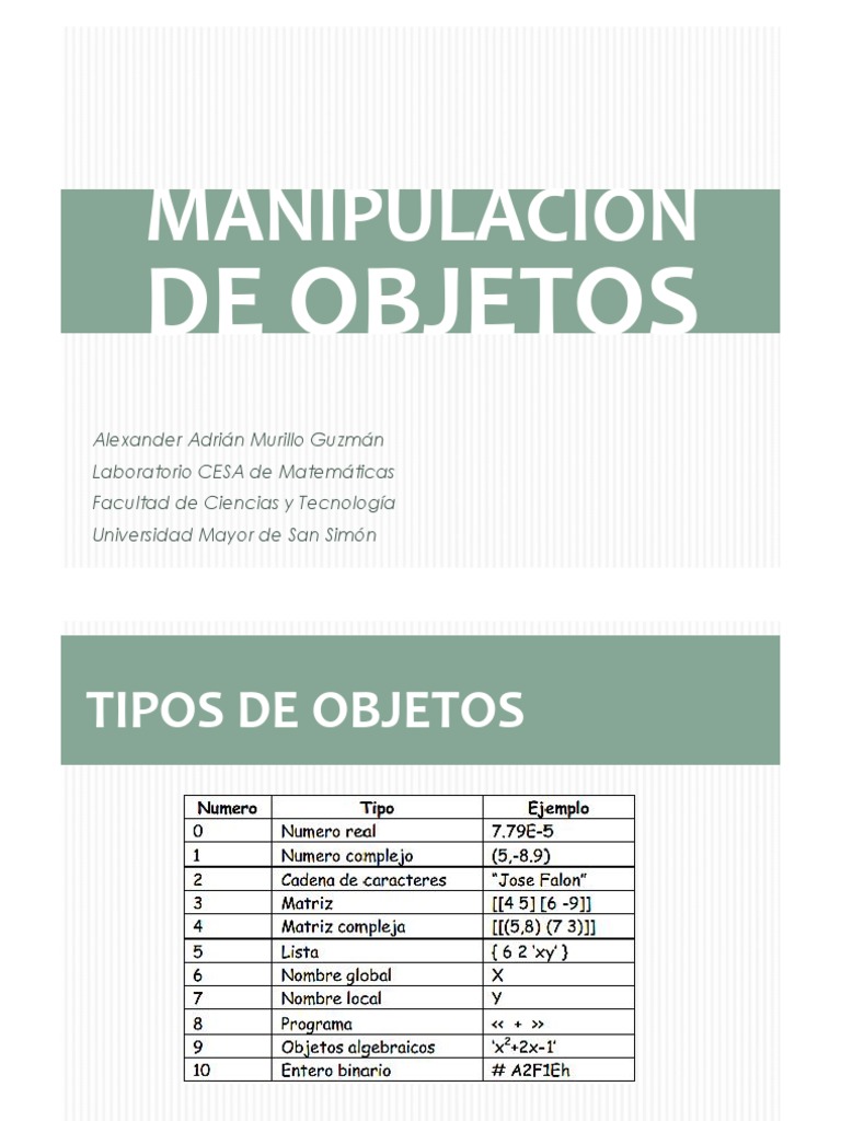 4 Manipulacion de Objetos | PDF