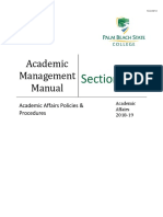 Academic Management Manual: Section G