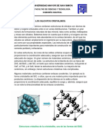 La Estructura de Los Silicatos Cristalinos