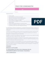 Proceso de Pago Por Consignación