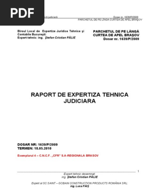 Raport De Expertiza Tehnica Judiciara