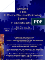 Welcome To The 1 Choice Electrical Estimating System