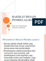 Hakikat Desain Pembelajaran