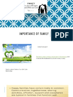 Importance of Family: Presented By: Anita Virani Post RN BSCN Student
