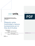 Relación Entre Motricidad y Lectura Comprensiva en Niños de 8 - 9 Años