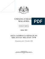 Akta 203 Akta Lembaga Kemajuan Kelantan Selatan 1978