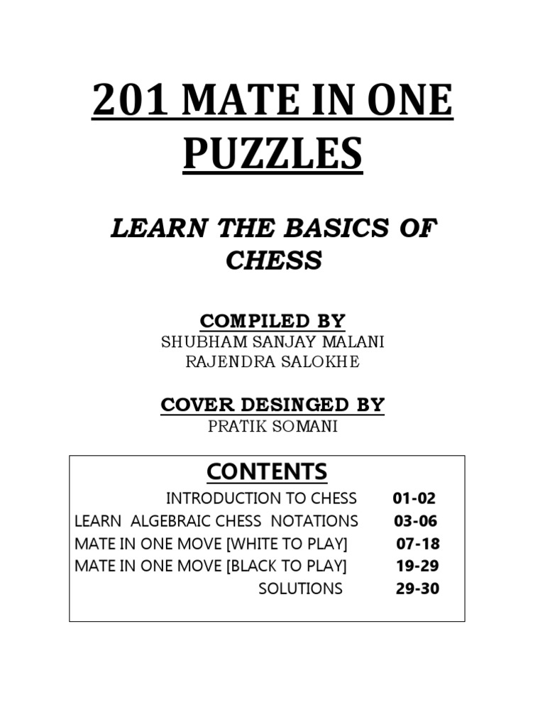 PDF] D.O.W.N.L.O.A.D 500 Chess Puzzles, Mate in 1, Beginner Level PDF Full  / X