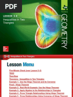 5.6 Inequalities in Two Triangles