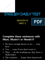 English Daily Test 2 Kelas 8