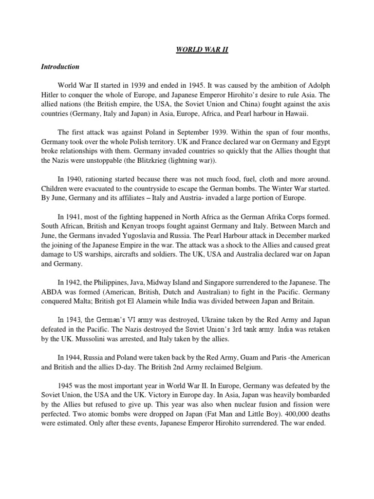 WWII: Life in Britain During the War | PDF | World War II | Allies Of ...